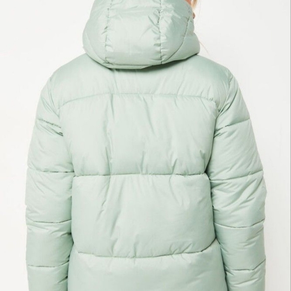 Green, Medium-sized, Ardene, Short Hooded Puffer Jacket - Picture 7 of 8